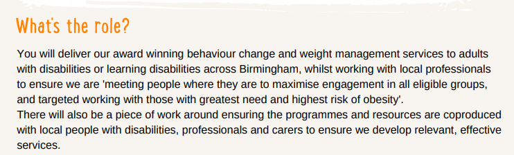 ZG_Nutrition's tweet photo. Adult Disabilities Nutritionist/Dietitian
Beezee Bodies
Birmingham
£23,000-28,000 
Closes 12 Nov
@pubhealthjobsuk
 https://t.co/OOXLCWb4nN https://t.co/nL7h1T1WI2