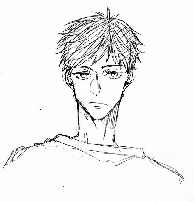 こういう顔描く方のが多い気がする落書きとかだと 