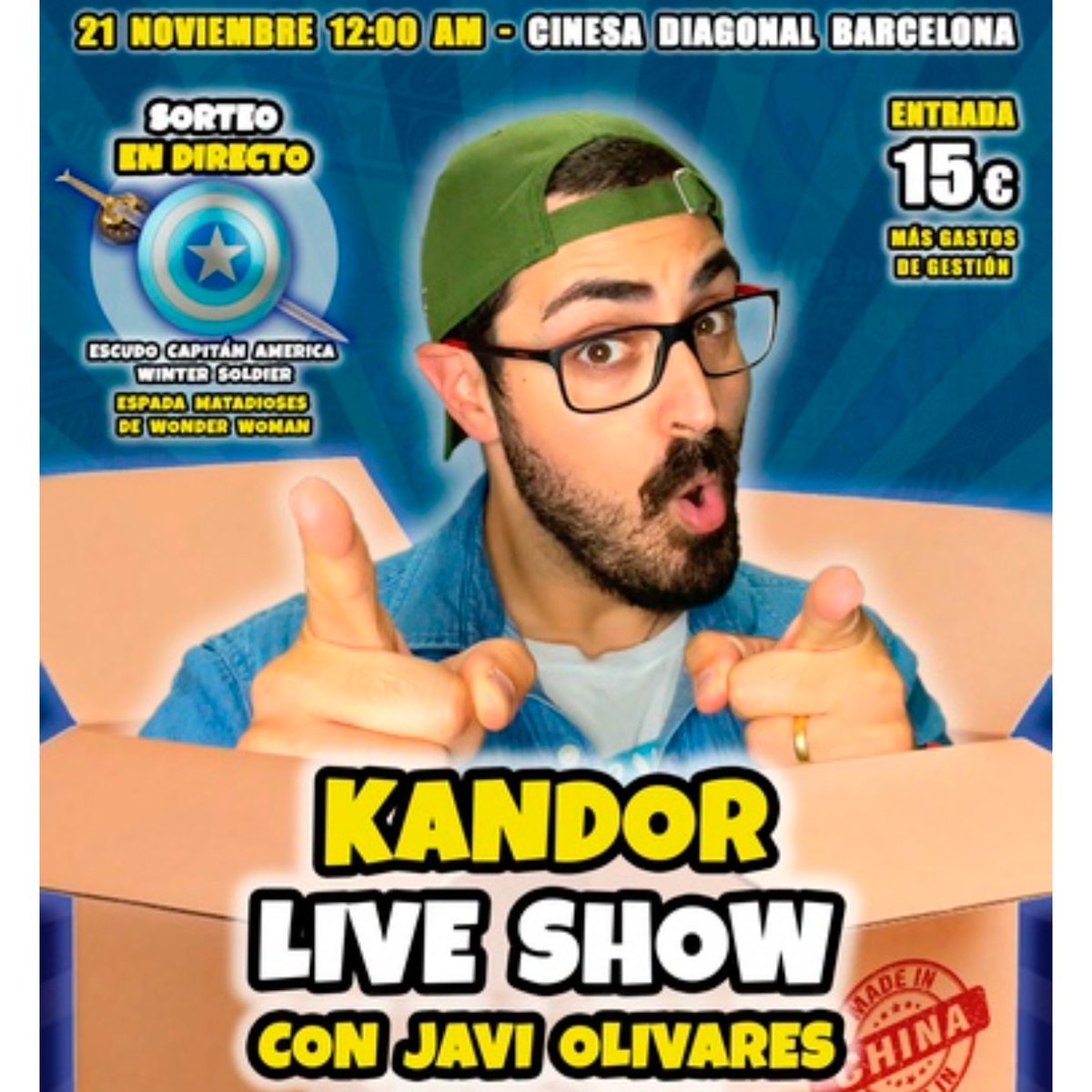JoanMarcF's tweet photo. Ya tenemos las entradas para el KANDOR LIVE SHOW con @jolivarestolosa de Barcelona! #LBDK #labotelladekandor 🙌🙌😊 https://t.co/Sseetefvzi