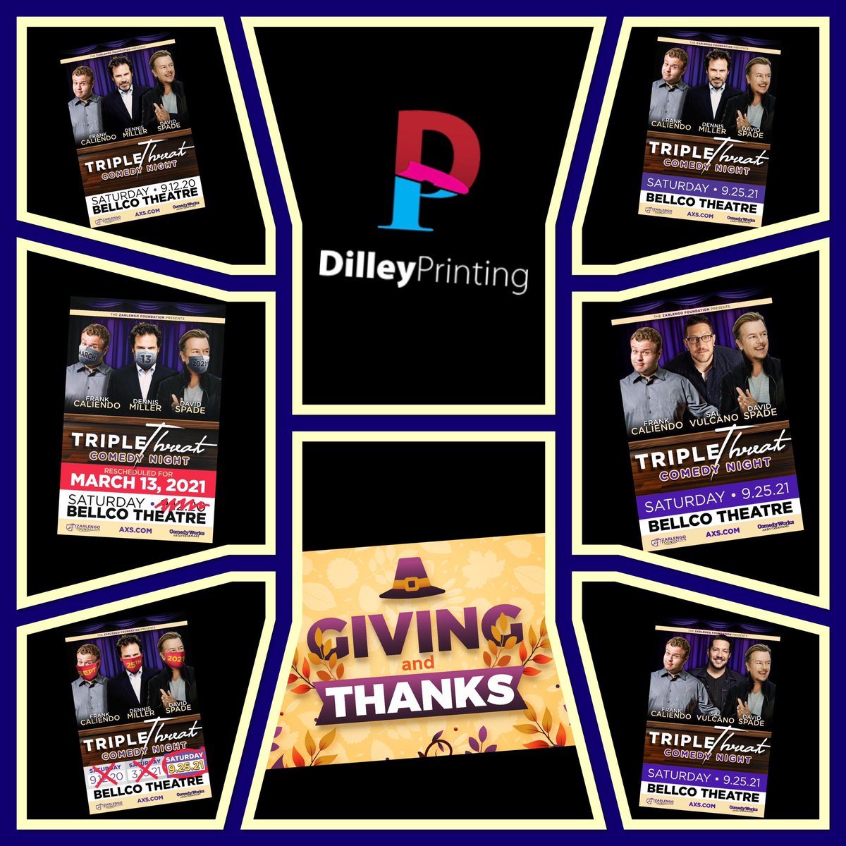 ZFDenver's tweet photo. We can’t THANK Dilley Printing enough for all their help with Triple Threat Comedy night!  We printed a total of 6 different versions of the poster for that event.  We are so grateful for them! 

30DaysOfGivingAndThanks #GivingAndThanks #ThankYou #Printing #Colorado #Denver https://t.co/LQZ98iyCZg
