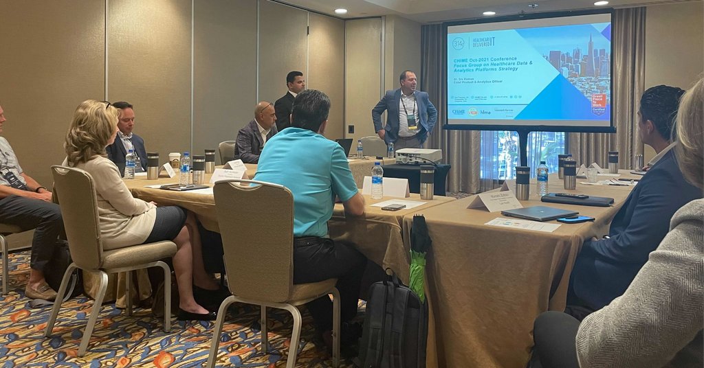 314e's tweet photo. What an inspiring #CHIME21Fall Forum in San Diego last week! We held a focus group on Health Data Platform Strategy and discussed core issues with healthcare leaders from multiple hospitals. We look forward to more such sessions in the future! https://t.co/bTzNHk0vuk