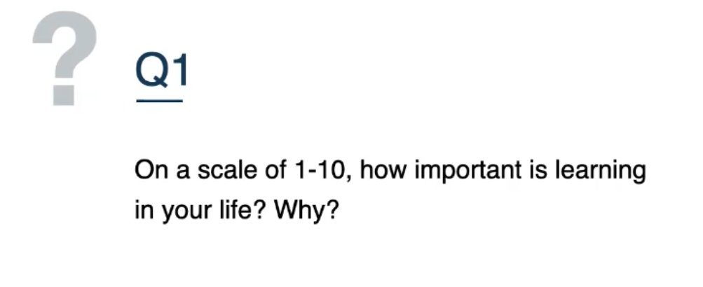 A1: Learning is a 10 in my life! Embedded in all that I do.  I try to learn something new each day. #TLC2021