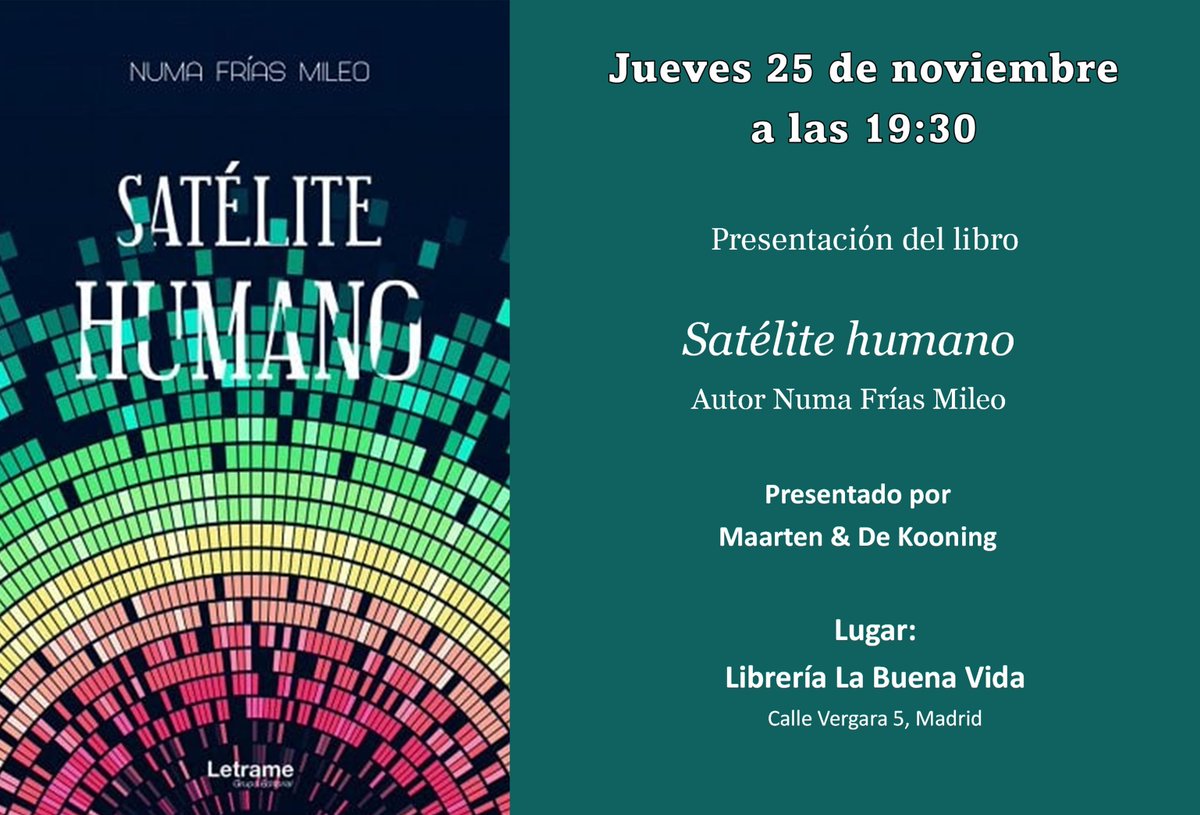 eeen99's tweet photo. #satélitehumano #numafriasmileo #novela #thrillerpolítico #libreríalabuenavida #editorialletrame #autornumafriasmileo #literatura #Venezuela #Latinoamérica #Narcotráfico #blanqueodecapitales https://t.co/5n0nqF8BDt