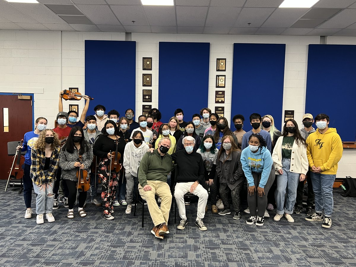ClassenOrch's tweet photo. The @ClassenSASOKC Orchestra had the most amazing morning!  We were blessed to have Maestro Jeffrey Grogan from OKCU &amp; Dr. Larry Livingston from USC join us for a clinic.  Our hearts are full! @okcps @classenvpa #findawaymakeaway #noexcuses #betterthannormal https://t.co/eBGO0TRlxJ