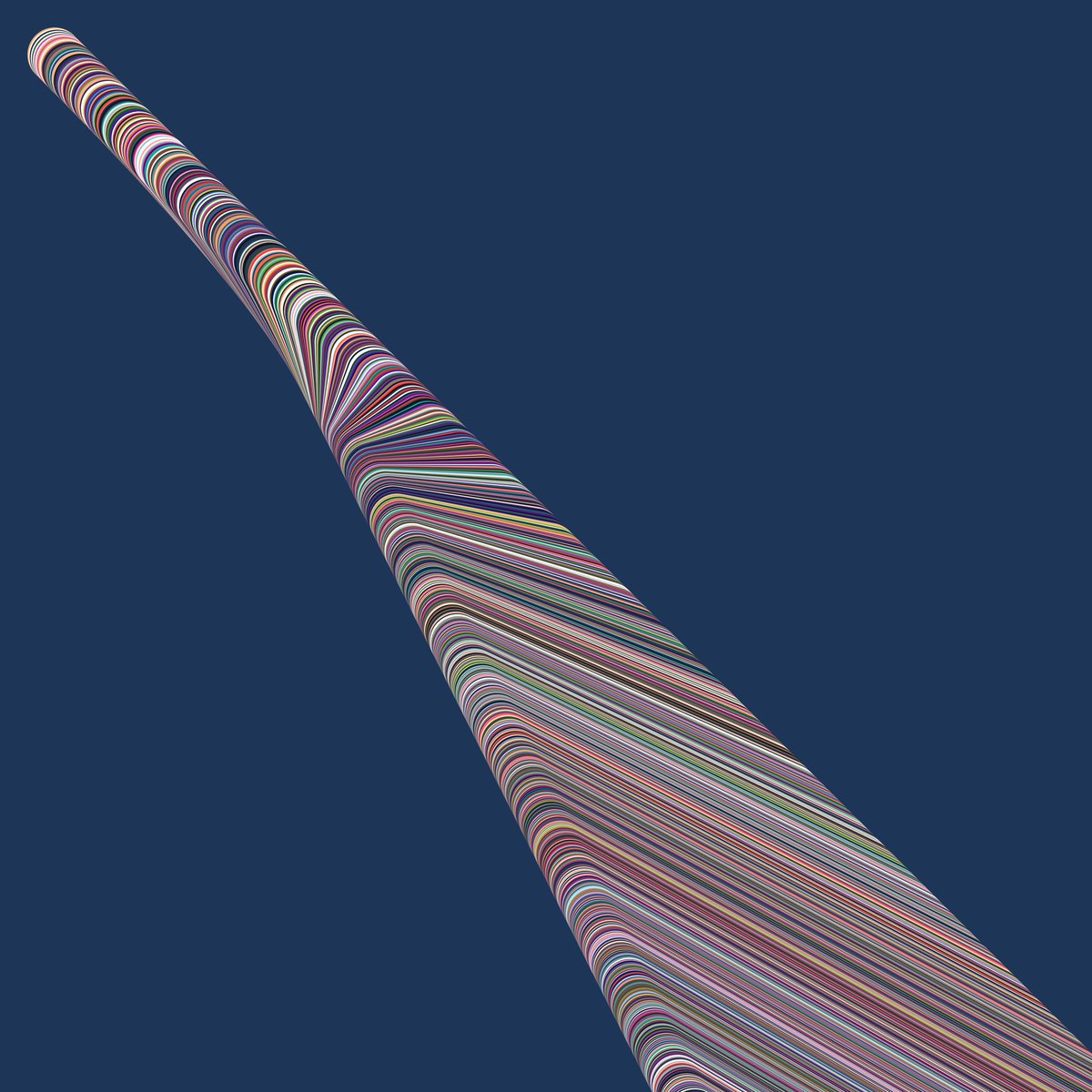 UXTechnician's tweet photo. Gm! 

Was playing with lines and their position to create a twisted effect like this.
#generativeart #line #nftart #color https://t.co/oFftGEt5g5
