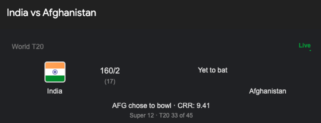 PlayerYear's tweet image. India can still qualify for Semi final.
They have two minnows to play and AFG &amp;amp; NZ have tough games ahead.

Download and view listing of all TV Channels showing #T20WorldCup Live FREE on Satellite TV channels.
iOS apps.apple.com/app/id14978715…
Android play.google.com/store/apps/det…
 #INDvsAFG