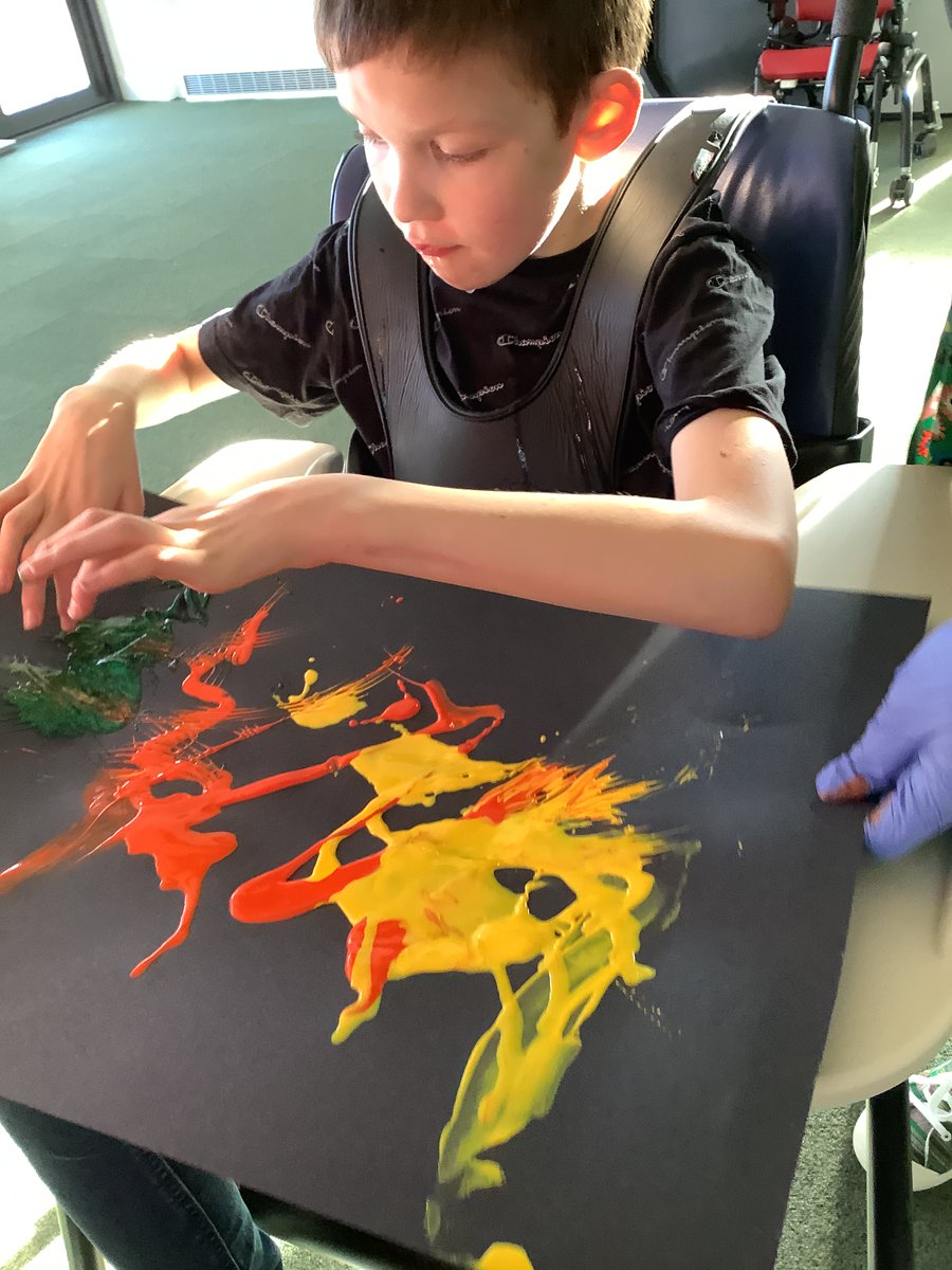 Castleviewps's tweet photo. Bonfire and firework painting using a fork in Blue Class. #developingmotorskills https://t.co/FEYPk97PAp