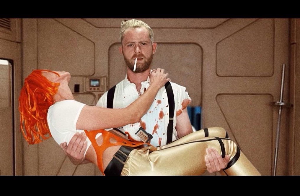 Jessicamcook's tweet photo. Ecto gammat! #fifthelement @MatthewJOLeary #Halloween #leeloo #korbendallas #multipass https://t.co/DcL1jfIQIS