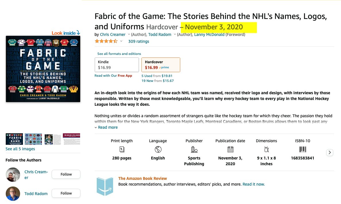 Fabric of the Game: The Stories Behind the NHL's Names, Logos, and Uniforms [Book]