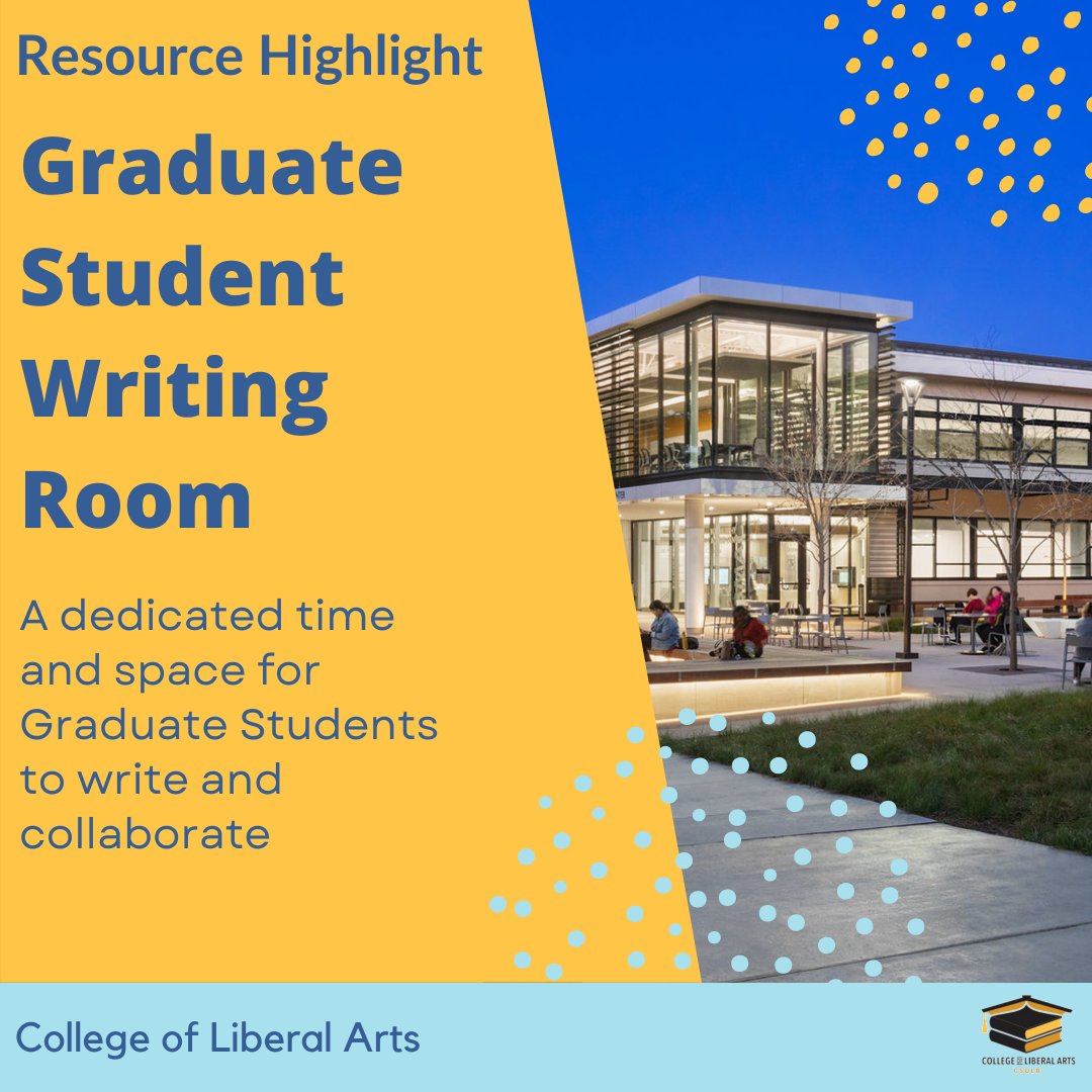 Are you a Graduate Student?

“The Writing Room” is a space for grad students to write for a couple of hours each week. Work towards your thesis, prepare for the comps., work on a course paper or even a creative project. ✍️📄

Zoom Link: csulb.zoom.us/s/81181395863