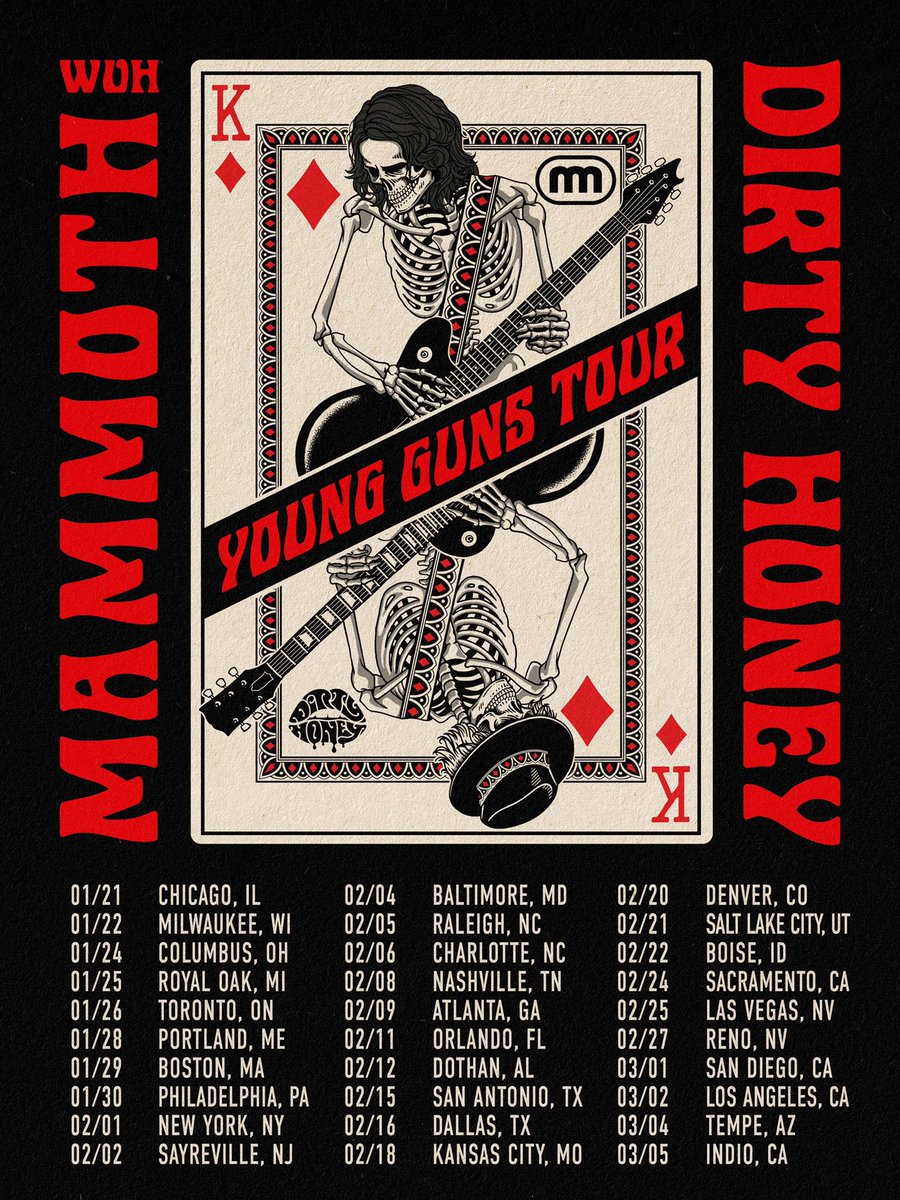 WolfVanHalen's tweet photo. Very happy to announce this upcoming run with @DirtyHoneyBand. 

See you in 2022, folks! 

Artist Presale: Thursday November 4th at 10am - 10pm local
Artist Presale Password: YOUNGGUNS https://t.co/FAfAfV2jMx