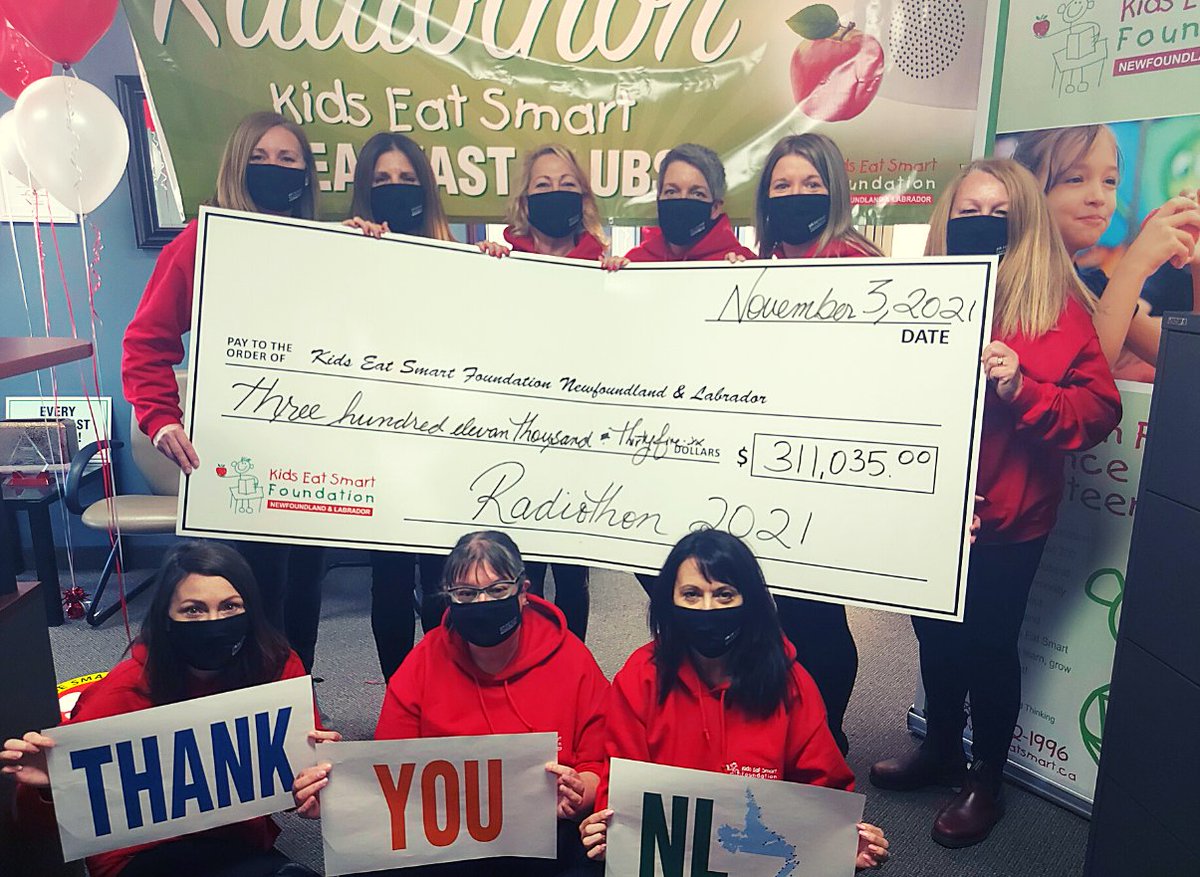 KidsEatSmartNL's tweet photo. Today, we are truly humbled by the outpouring of support received!  A total of $311,035 raised will provide 311,035 breakfasts to school age children in NL at no cost to families. 

@VOCMCares @HCS_GovNL @PremierofNL @GovNL @EDU_GovNL @Johnrockdoc @NLESDCA @NLTeachersAssoc https://t.co/CcxOB6txg6