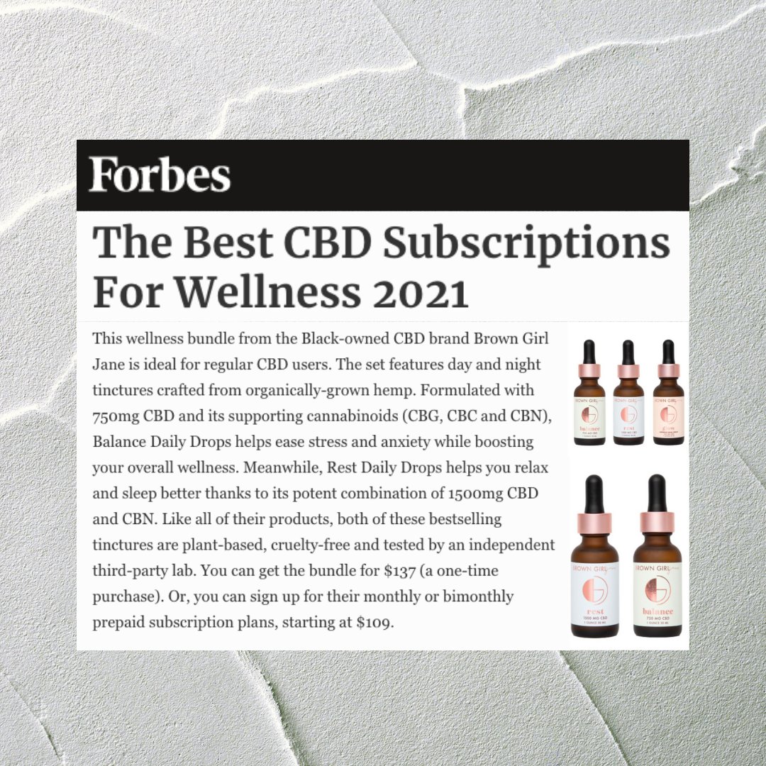 Thanks, @Forbes 🌿. Bundles are better! Save 20%, every time. 'Whether you’re a cannabidiol connoisseur or a novice looking to hop on the hemp bandwagon, these wellness-focused CBD subscriptions have got you covered.'