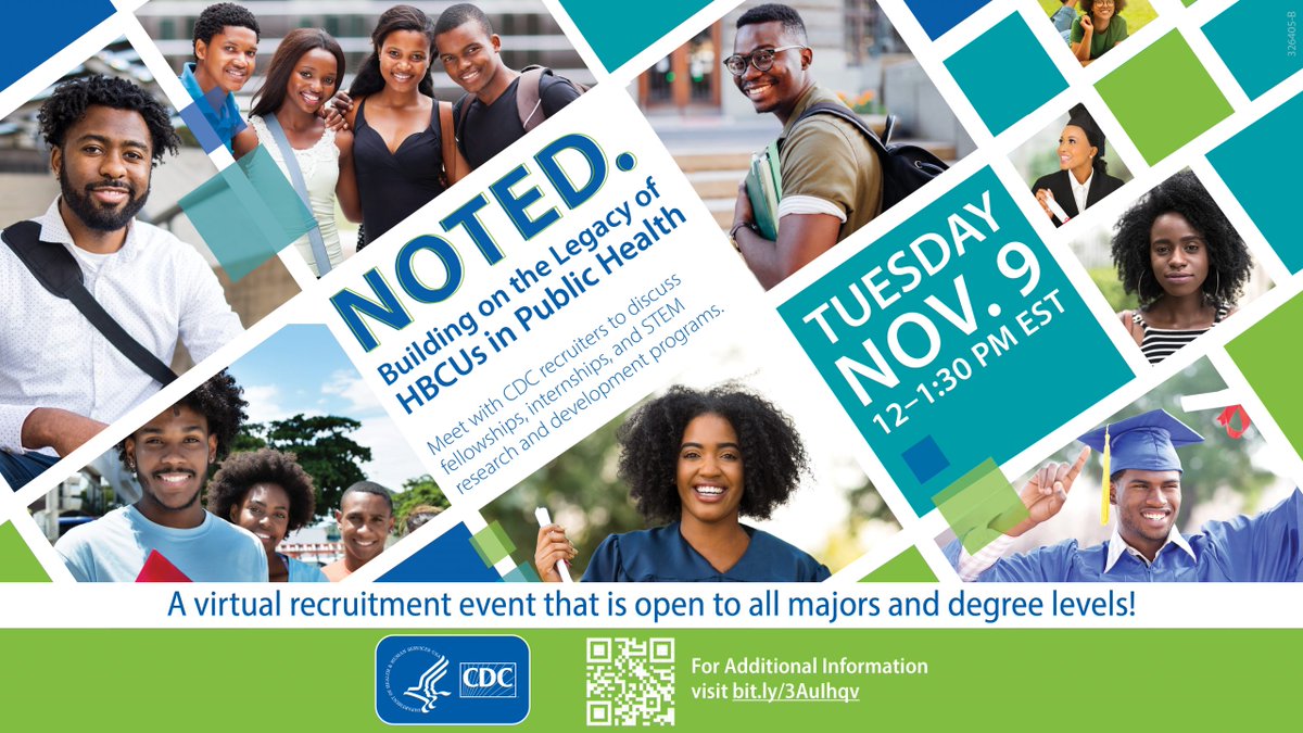 SEPAAHEC's tweet photo. As part of @CDCgov’s commitment to ensuring #healthequity in science and interventions, #HBCU students and new grads are a top recruitment priority. Learn about the legacy of HBCUs in #publichealth, fellowship opportunities + how to apply on Nov. 9: https://t.co/Dd7HBu71KZ icon https://t.co/JB6yBt8cC4