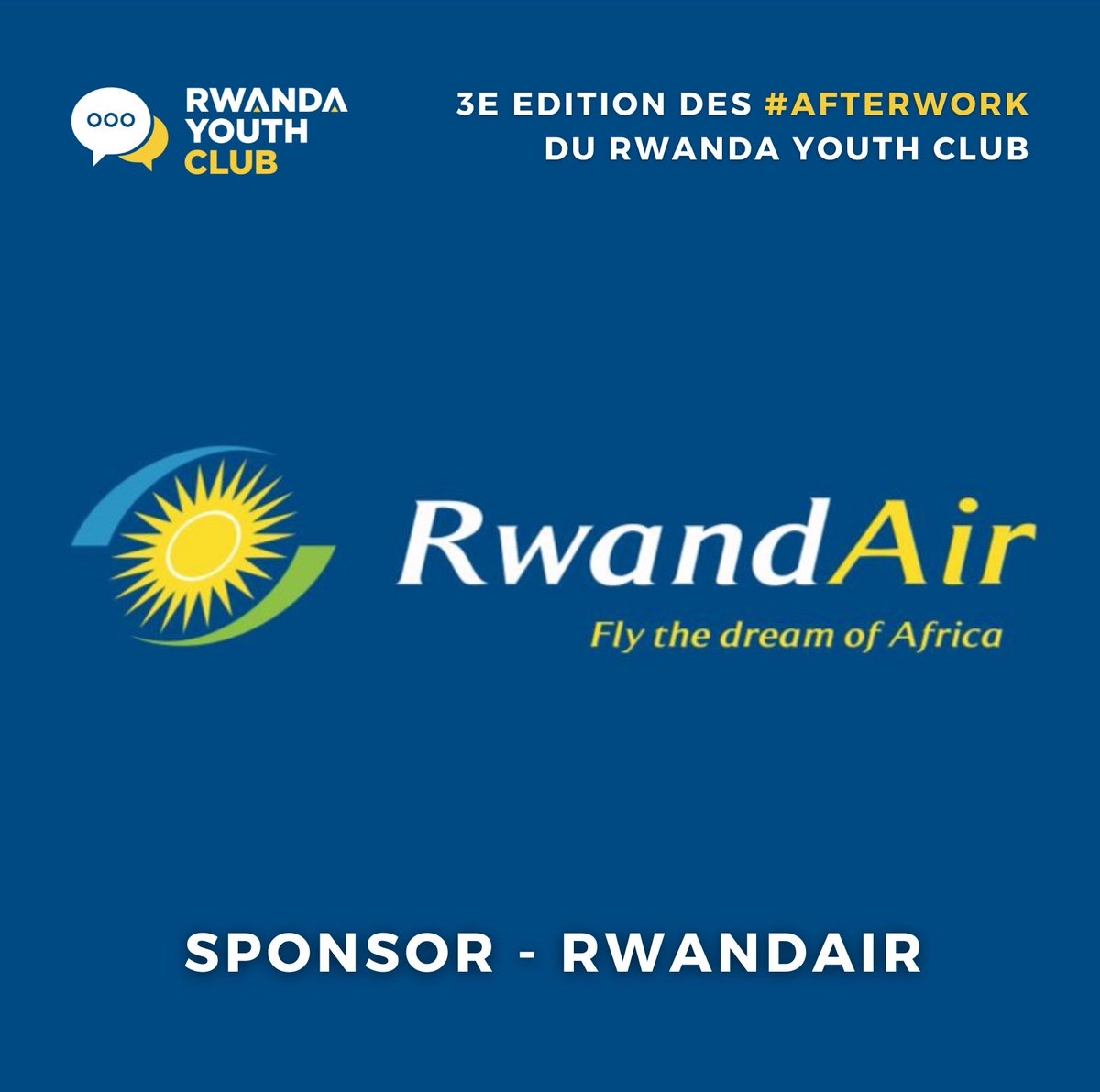 RwandaYouthClub's tweet photo. ☀️🛩 ANNONCE 🛩☀️

Ticket(s) RWANDAIR à gagner lors de la tombola organisée par Rwandair 🎉🇷🇼 

.@flyrwandair est le sponsor officiel de cette 3e édition du #RwandaYouthClub #Afterwork !

Tentez votre chance le 5/11 lors de notre prochain Afterwork au Aloft- Bruxelles Schuman🔥 https://t.co/XnKapViiBh