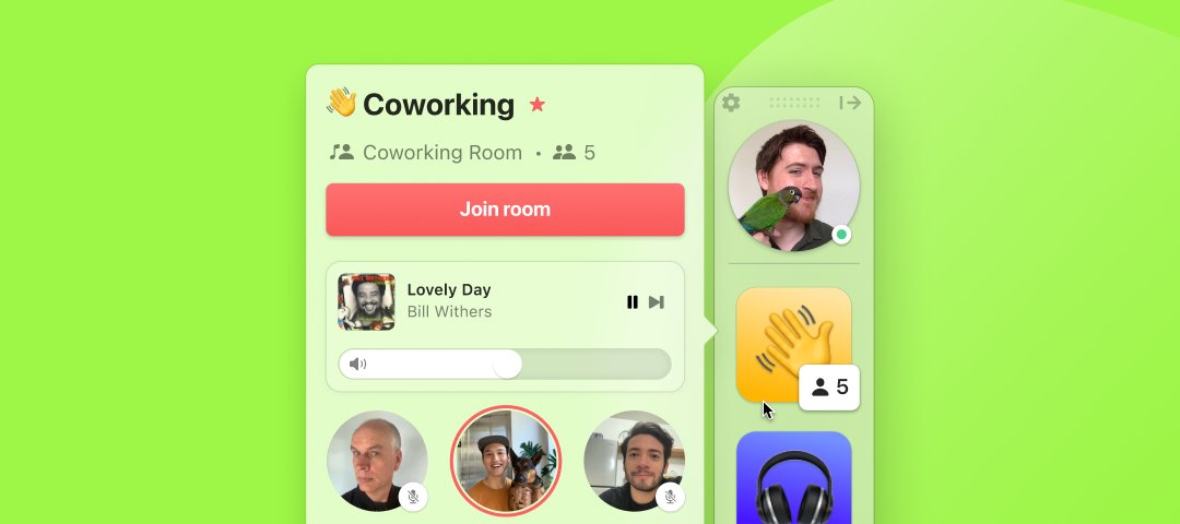 ✨Our update is here: Coworking Rooms are LIVE!✨

🎶 Easily listen to music together
🗣️ Push to talk &amp; music ducking
📣 Broadcast to Slack
📆 Room links
📞 Breakout calls
🌈 Room customization
💻 All this using less RAM than Zoom or Meet!

And lots more: remotion.com/blog/product-u…