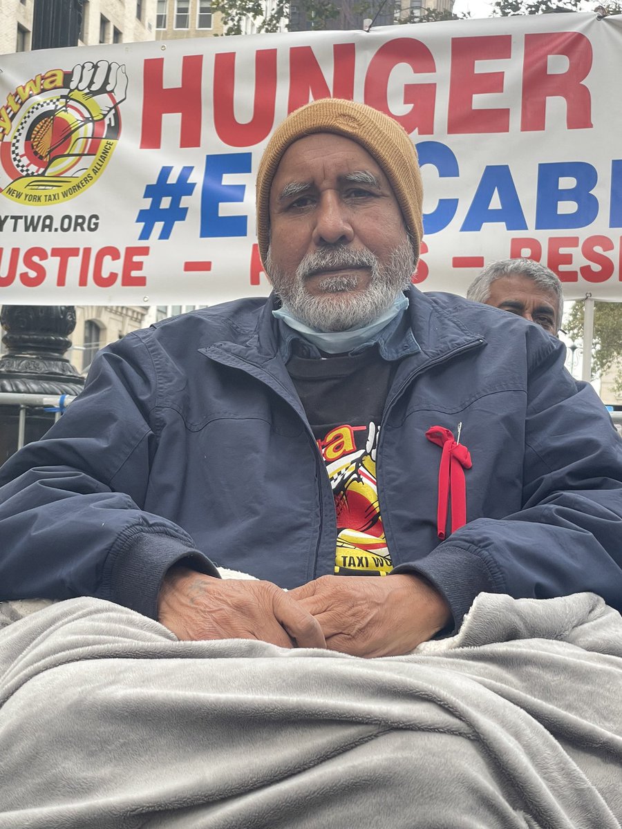 “My name is Balkar Singh &amp; I’ve been driving for 32 years. I’ve been on hunger strike for 11 days. My head hurts and blood pressure is high. I feel weak but I’m continuing my strike bc winning debt relief would mean that me &amp; my family would be able to survive.” #EndCabbieDebt