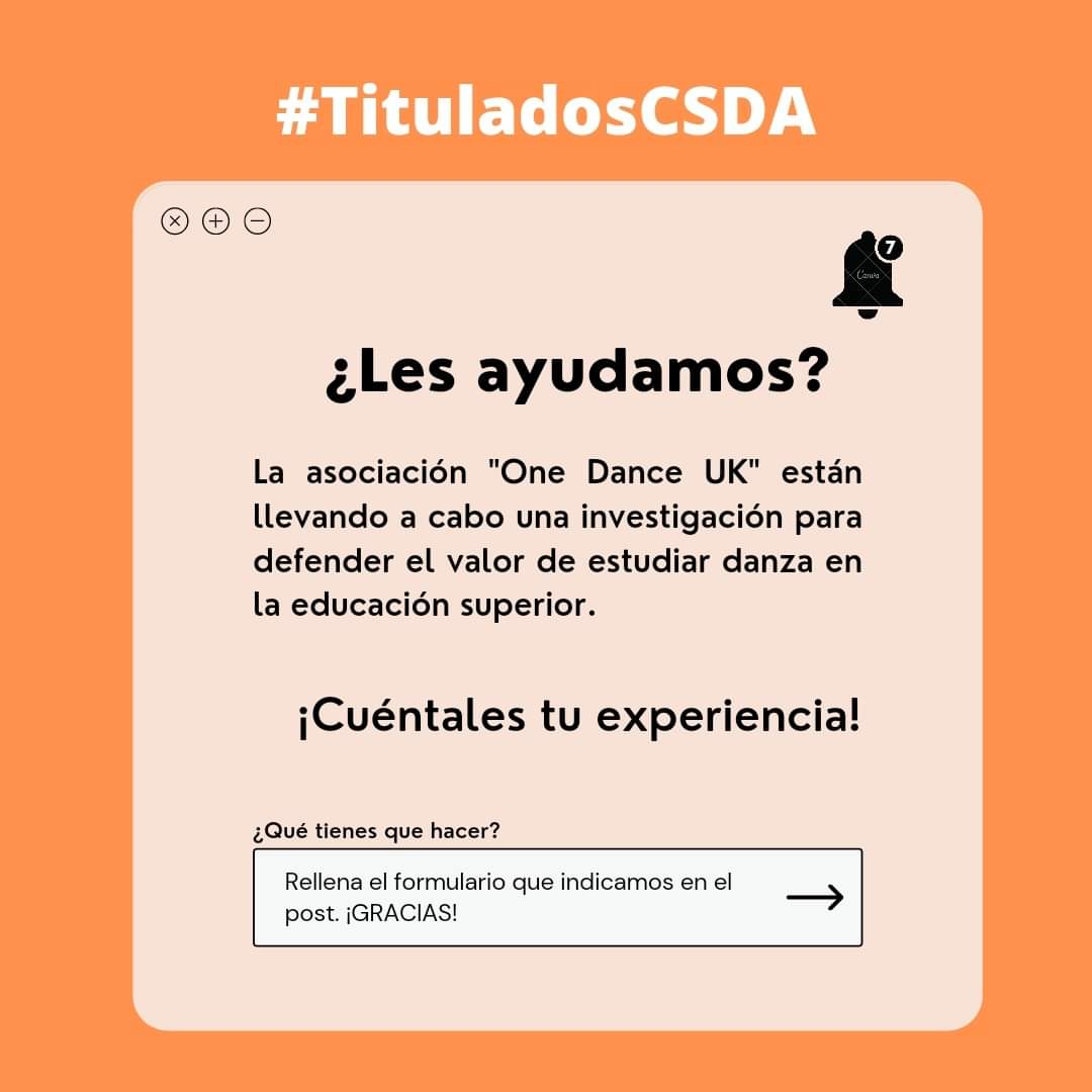 CSD_ALICANTE's tweet photo. Atención #TituladosCSDA
Desde la asociación británica "One Dance UK" están llevando a cabo una investigación para constatar si estudiar danza a nivel de grado proporciona un amplio abanico de salidas profesionales. https://t.co/XmnQFzzJwi
@DIseacv @GVAinnova @iseacv https://t.co/gOzZNAAJyp