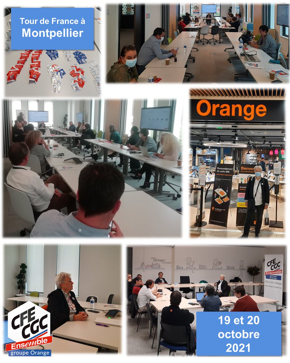 CFECGC_DOGSO's tweet photo. #RetourEnimages 🎬 : la @CFECGC_DOGSO et @dalboussiere  en visite sur les sites de #Montpellier  
#elections CA, échanges autour du #TPS, le #teletravail.... #Occitanie  
La @CFECGCOrange  à votre écoute 👂 #jevoteCFECG_CFTC avec le soutien de l’@ADEASOrange https://t.co/Hic0Cv0ECs