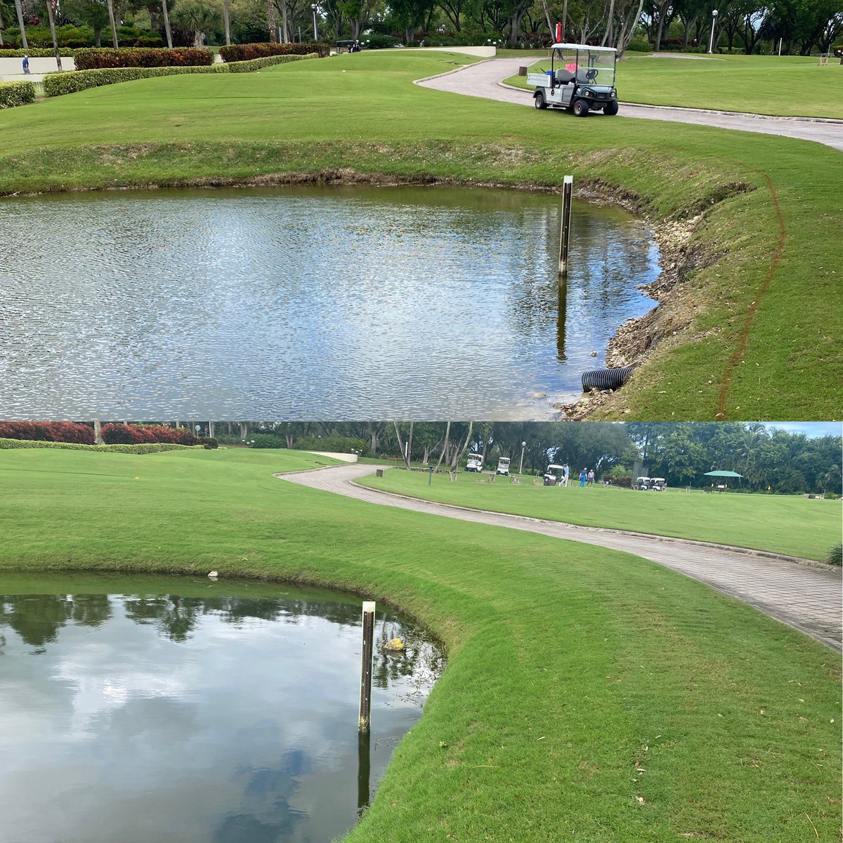 nate_watkin's tweet photo. This was a lake bank that has eroded several times over the years. DredgeSOX restored the lake bank, improved safety and aesthetics. Great install by @GotErosion @SoxErosion #erosion #restoration #safety #lakebank https://t.co/E6lQX6VvZ4