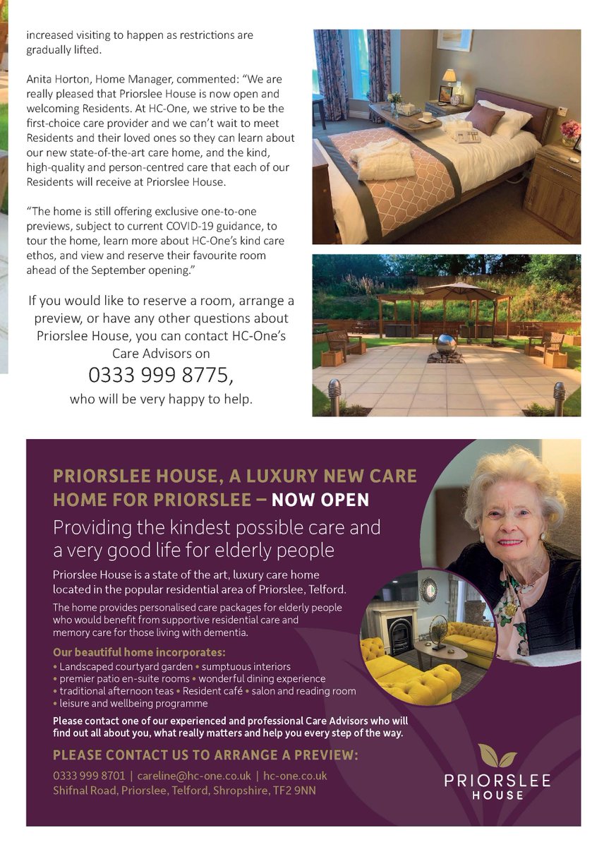 Scenetelford's tweet photo. Priorslee House is NOW OPEN!
A state of art luxury living for the elderly and in need of care, stunning location, rooms and gardens offering the best care available!
#priorsleehouse #carehome #nursinghome #luxurylivingfortheelderly #telford #priorslee #scenemagazine #luxury https://t.co/uBbHIQDfft