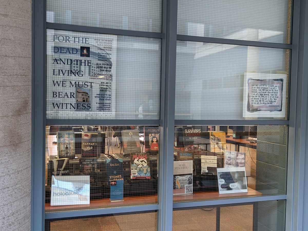 LibraryWCI's tweet image. This month, the library is recognising Remembrance Day, Holocaust Education Week and Treaty Recognition Week.  Stop by to learn more. #BeWolves