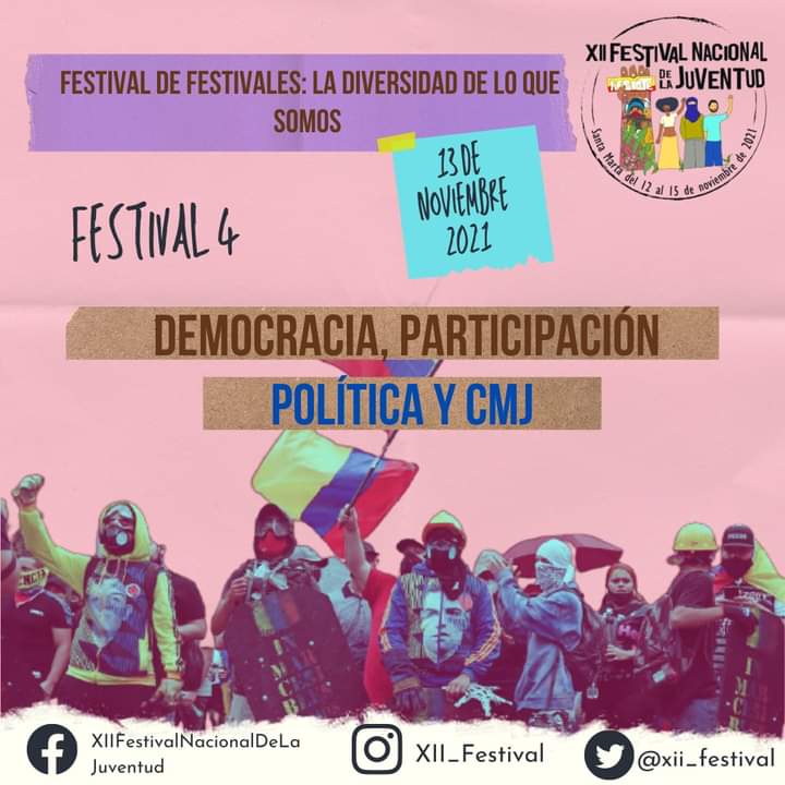 XII_Festival's tweet photo. El #Día2 del #XIIFNJ tendrá su 4/6 festival "Democracia, participación política y CMJ". Entendiendo las resistencias y expresiones diversas de la juventud, este año de elecciones juveniles proponemos encontrarnos y dialogar sobre los espacios institucionales de participación 🙋🗳️ https://t.co/PokLRFrR1a