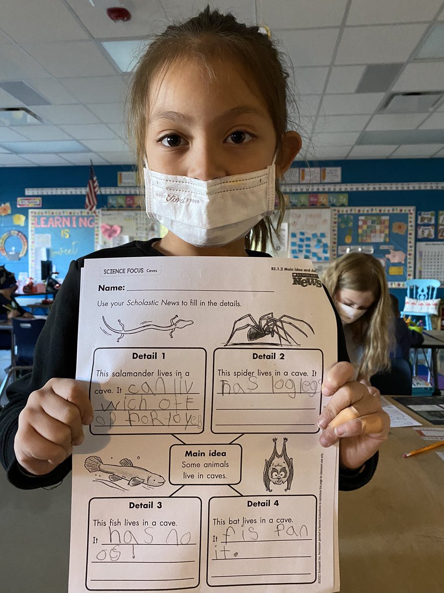 MrsMMatson's tweet photo. Today we read a scholastic news about what’s inside a cave!!  We learned about animals who live in a cave. Ask your child what a troglobite is!!!! https://t.co/gFQqqqA22j