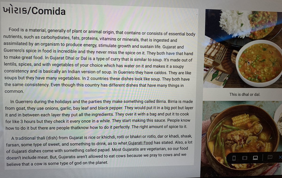 Two of my students blew me away with their collaboration. For their informational article, they compare and contrast their Indian and Mexican cultures. Then they worked together to add it to a website so their peers could learn more. 🇮🇳🇲🇽📝

#jcpsDigIn #fairdale4life #heroesofHS