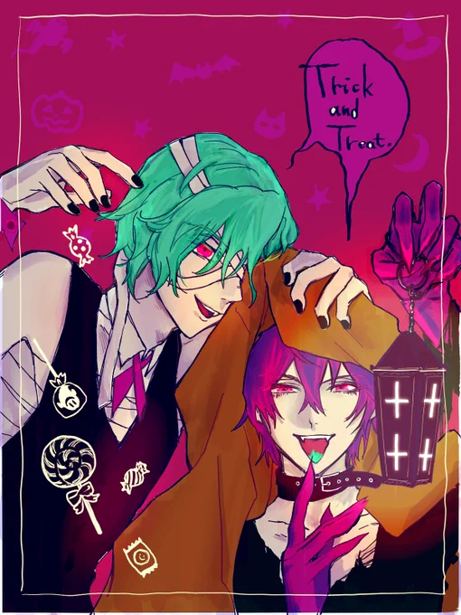 一昨年のハロウィンにラフだけ描いてた蛇香のハロウィン🕷🐍✨ 