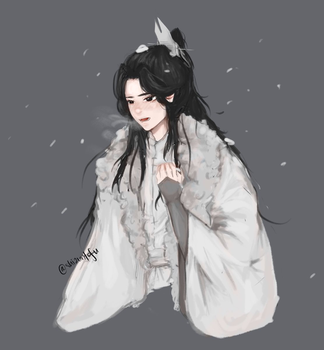 crickvol's tweet photo. any volunteers to warm chu wanning up before he gets sick #二哈和他的白猫师尊 #2ha https://t.co/s2Cpk6P8tU