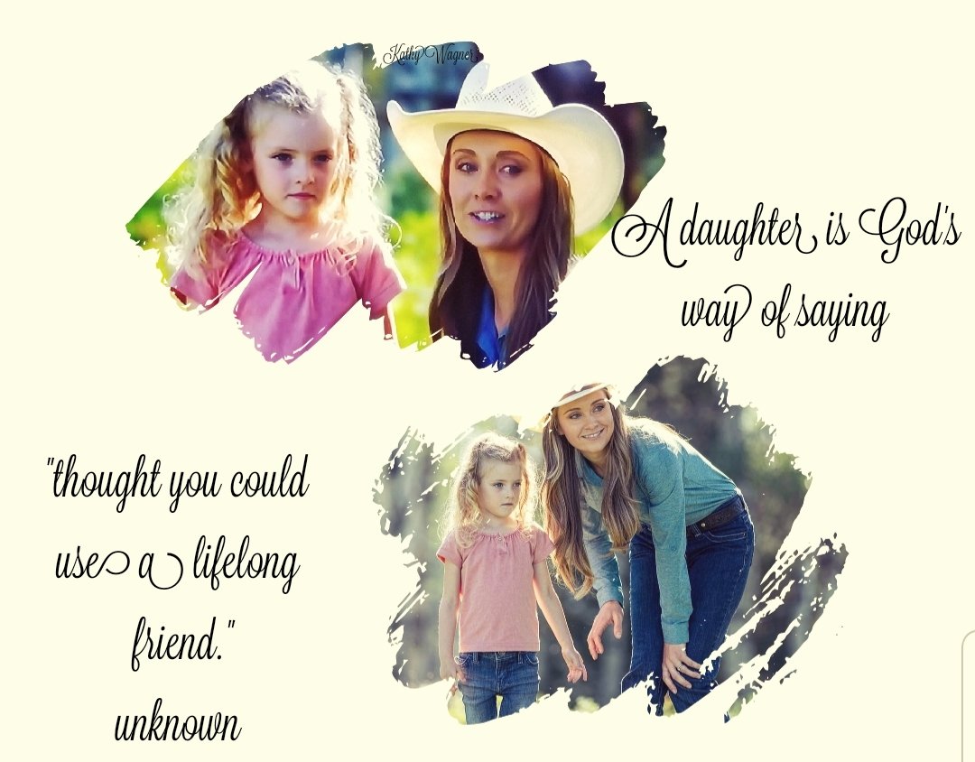 A daughter is God's way of saying 'thought you could use a lifelong friend.'
#amyandlyndy #cbc #iloveheartland #Heartland
#spencertwins @Amber_Marshall 
@HeartlandOnCBC 
@cbcgem 
#fanartmadebyme