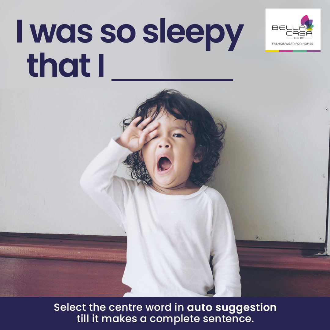 BellacasaF's tweet photo. What did your auto suggestion come up with?

Share the full sentence in the comments below!

#Bellacasa  #RoomDecor #Comfort #HomeStyleDecor  #Bedding #Fabric #CushionCover #HomeDecorLovers #HomeDecor #InstaHomeDecor #HomeDecorIndia #Decor #Home #Prints #LuxuryBedding https://t.co/2n8V8atvaP