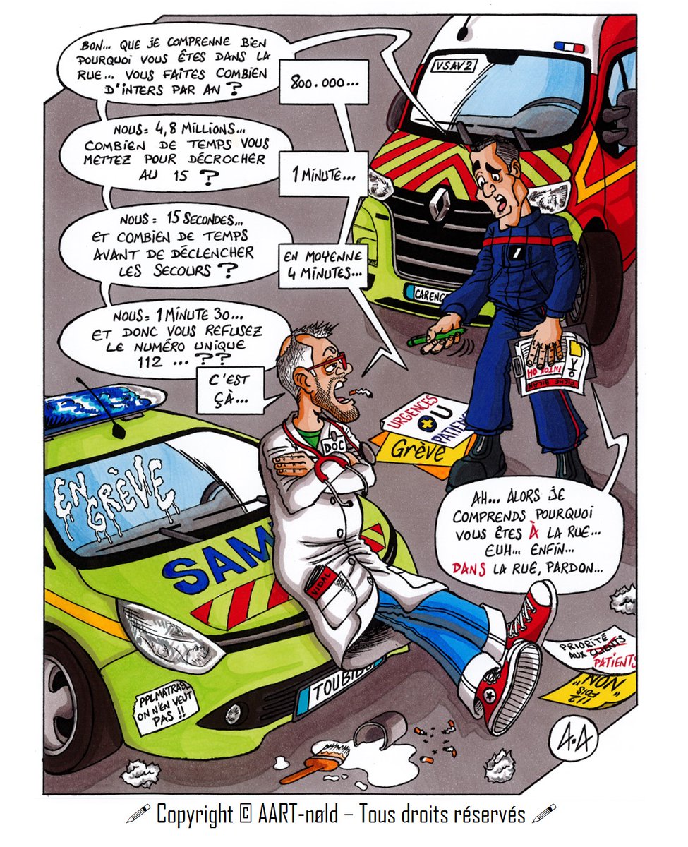 AARTnold's tweet photo. Caricature, autodérision, chambrage... 😉
Débattons avec humour !!
👉🏻 1️⃣1️⃣2️⃣ 😁 
💥 Humour #Pompier sur @AARTnold 💥 
#SapeurPompier #SapeursPompiers #Pompiers #Dessin #DessinDuJour #BandeDessinee #Dessiner #JourDeGarde #PPLMatras #Matras #LoiMatras #NuméroUnique #NuméroUnique112 https://t.co/mi3e0iJ7rZ