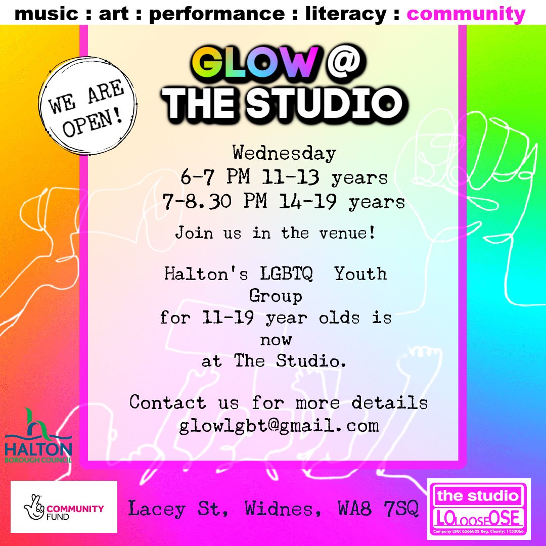 TheStudioWidnes's tweet photo. Tonight the GLOW groups are joined by Samba Mundo! Last seen performing as part of @Halton2021 music festival in Victoria Park in September!
Could be the start of a #HaltonPride 2022 ???? https://t.co/kVHlMxzdZH