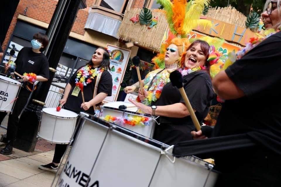 TheStudioWidnes's tweet photo. Tonight the GLOW groups are joined by Samba Mundo! Last seen performing as part of @Halton2021 music festival in Victoria Park in September!
Could be the start of a #HaltonPride 2022 ???? https://t.co/kVHlMxzdZH