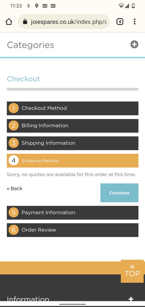 Thomson0903's tweet photo. @Joie_Baby I am trying to order a replacement crotch pad for our Joie Tilt but it says no shipping methods are available. Should I just try again in a few days? https://t.co/vjDqatPNwj