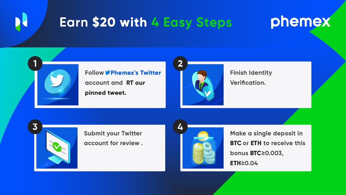 Phemex_official's tweet photo. Get $20 just by clicking🖱️️ a few buttons! 🤗 

More ▶️ https://t.co/i5dX486qgh

#easy #bonus #phemex #welcome https://t.co/ByyBRbG2fQ