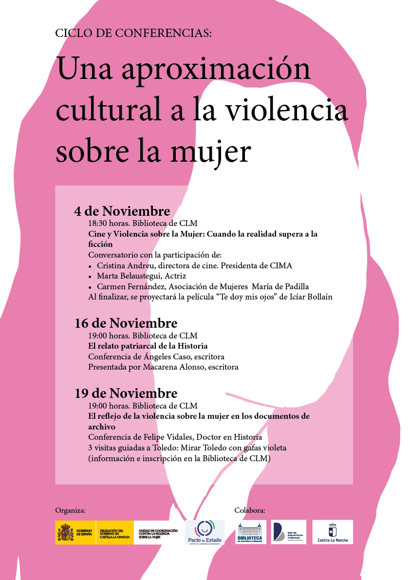 DelegGobCLM's tweet photo. 👉Organizamos con la colaboración de @biblioclm, el Ciclo de Conferencias: ‘Una aproximación cultural a la violencia sobre la mujer’, dentro de las actividades programadas con motivo de la conmemoración del Día Internacional de la Eliminación de la Violencia contra la Mujer https://t.co/WuHElJ0d3y