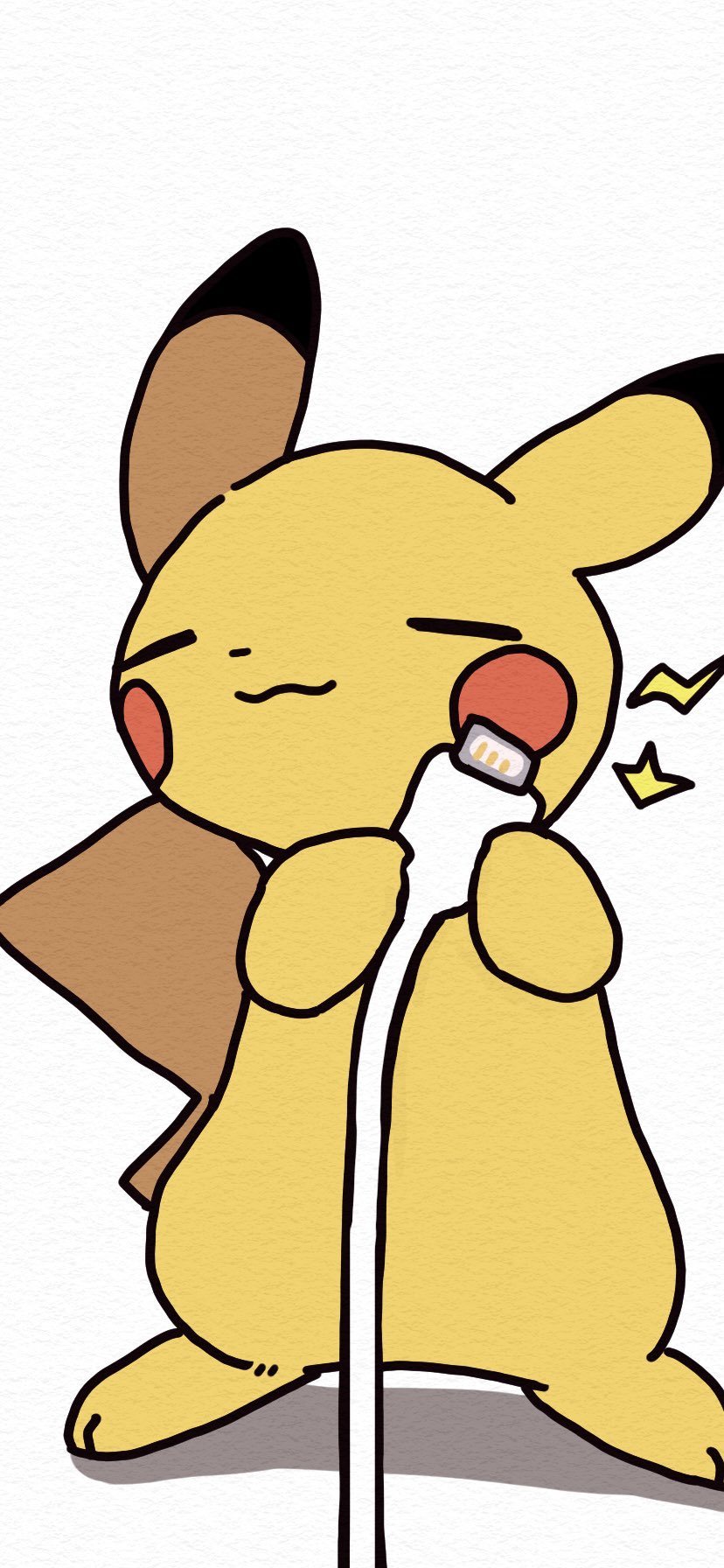 けもすけ 充電チュウ この壁紙にして充電するとピカチュウに電気が届いてる感じになります T Co 9bopampl7t Twitter