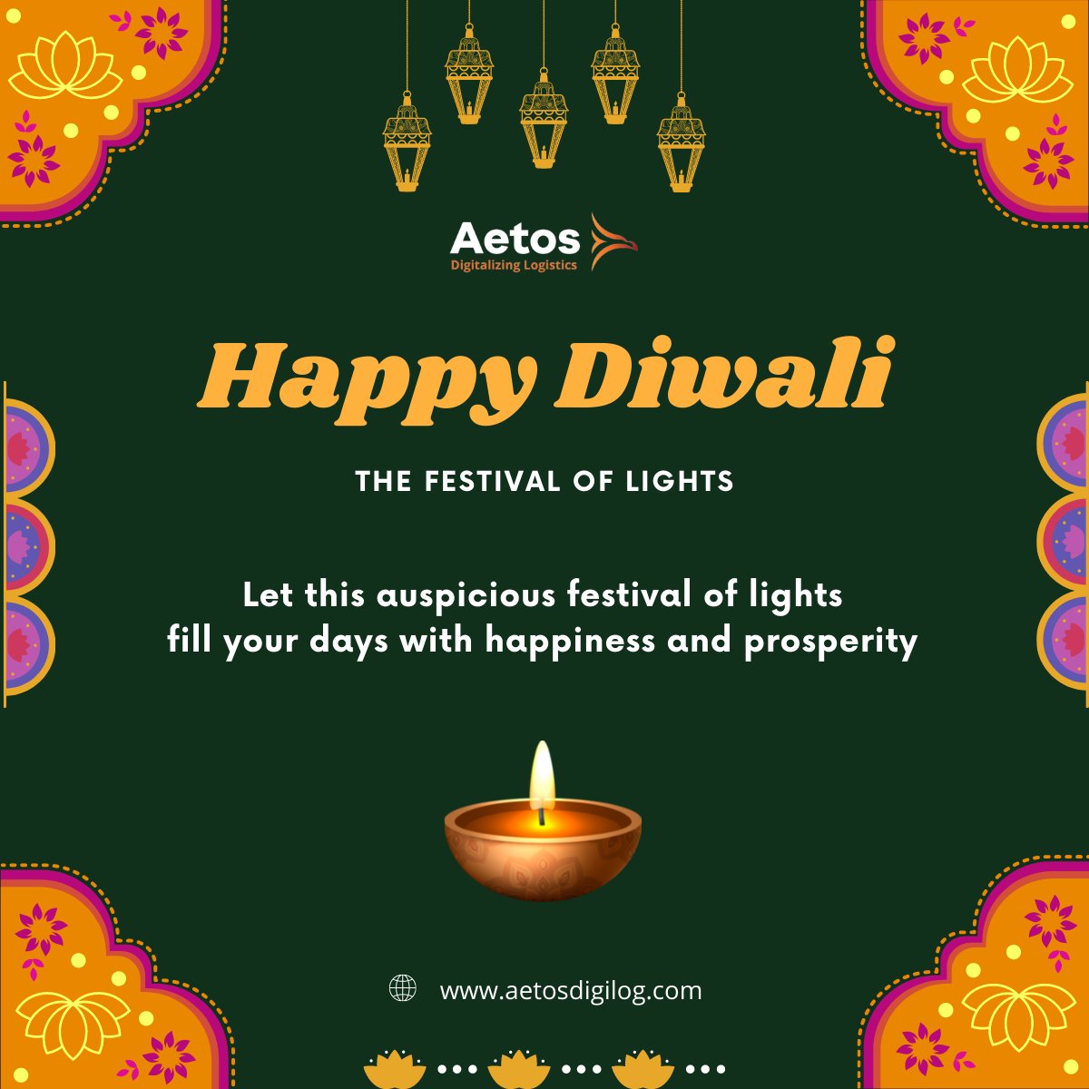 AetosDigilog's tweet image. From Aetos DigiLog, wishing everyone and their loved ones a very Happy Diwali. May this festival of lights bring you happiness, bright cheer, joy and prosperity for the whole year.

#aetosdigilog #digitalizinglogistics #logistics #supplychain #diwali