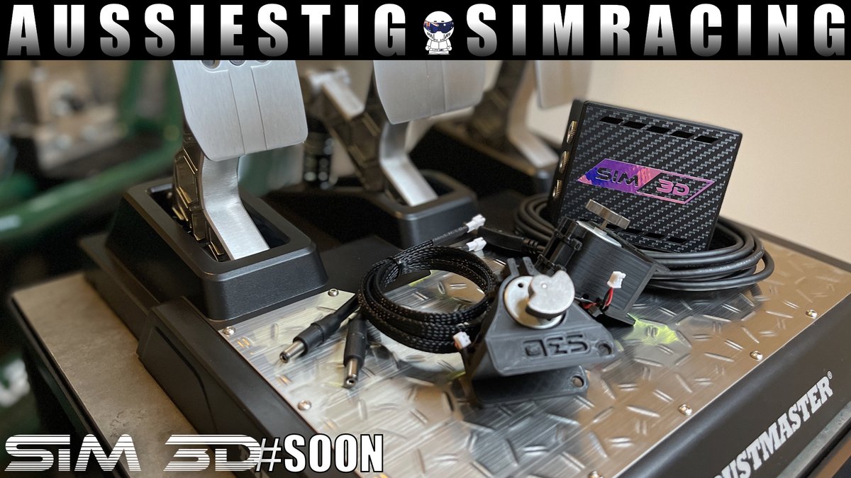 AussieStig_'s tweet photo. #SIM3D - Coming soon from the AussieStig Studios, a #review of SIM 3D's rumble motors designed to fit multiple sim racing pedals and in our case, we will fit them to the @TMThrustmaster T-LCM load cell pedals. Stay tuned guys! @dboxtech @BsimRacing #simracing @PlayseatGlobal https://t.co/KAWeRR8LQJ