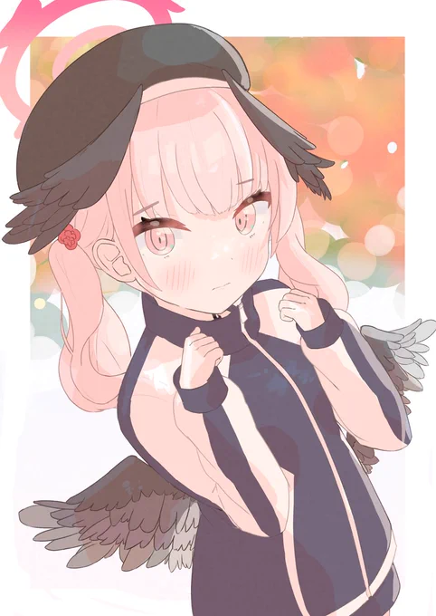 #ブルアカ #イラスト 秋っぽい背景とジャージのコハルかきました～ 