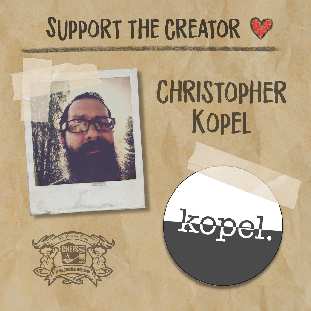Support the Creator: Kopel
If you’re into diy mixing, this name should ring a bell. He’s back <a href="/ChefsFlavours/">ChefsFlavours</a>  with 2 new one shots! 

chefsflavours.co.uk/collections/su…

#chefsflavours  #Supportthecreator  #flavourshot  #diyeliquid  #diyjuice  #oneshots #vapejuice  #vape  #vapefam