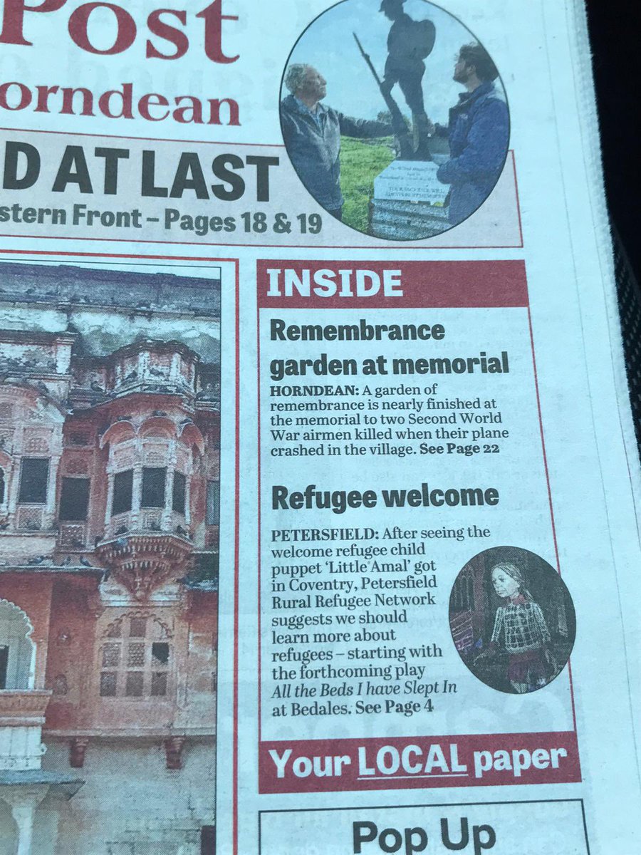 BedalesEvents's tweet photo. Little Amal featured in @postpfield today, alongside a mention of #AlltheBeds by @WeArePhosphoros at Bedales! 

Book tickets here: https://t.co/jTZOLt3i3b https://t.co/Fxg8yQrjsD
