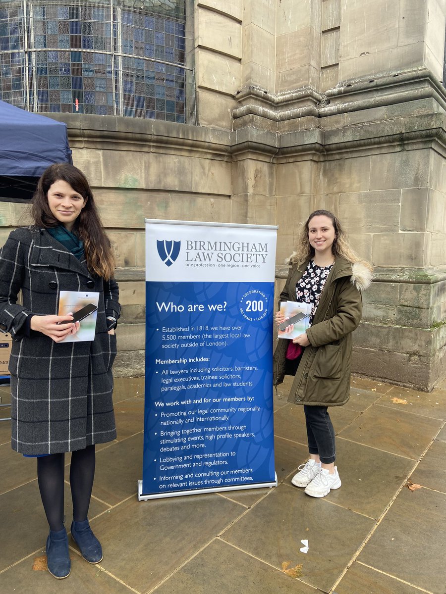 We're at Birmingham Cathedral today letting you know where you can find free legal advice in Birmingham - come say hello <a href="/BhamLawSociety/">Birmingham Law Society</a> #probonoweek #wedoprobono