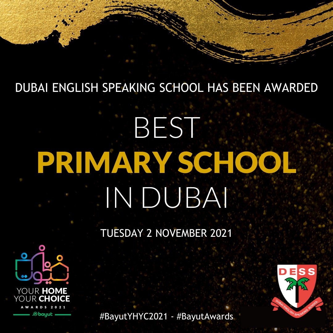 DESSDubai's tweet photo. We are the Best Primary School in Dubai, voted by you, the public. Thank you!
@bayut #BayutAwards #BayutYHYCAwards #BayutAwards2021 #GrowAtDESS #Dubai https://t.co/sJIfd3mbrz