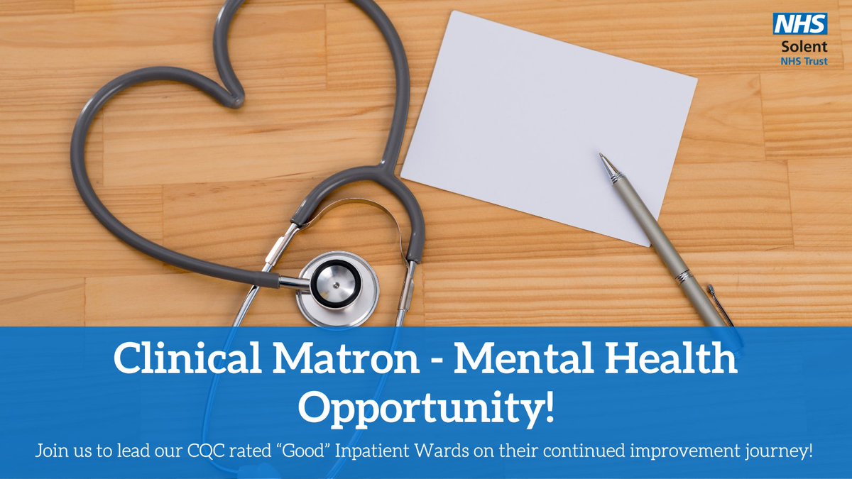 Are you an experienced Mental Health Nurse Leader looking for your next challenge? Join us as our Clinical Matron in Mental Health! You'll lead clinically and operationally our inpatient services which are based at St James’ Hospital Portsmouth! Apply➡️ bit.ly/3bEeoZW