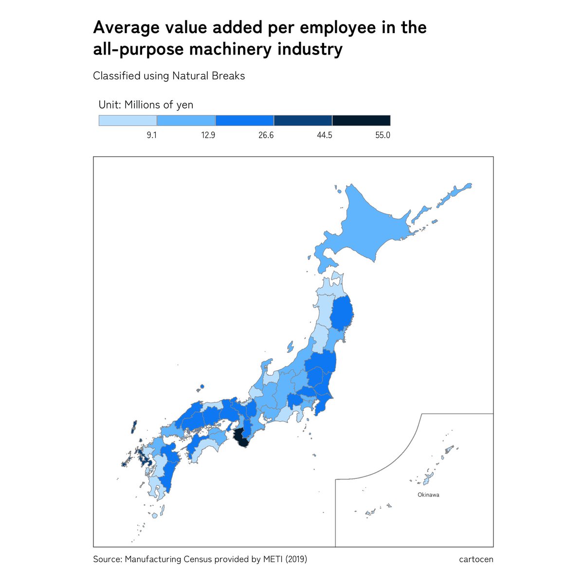 cartocen's tweet photo. Value added per employee https://t.co/ypyGkCyR0e