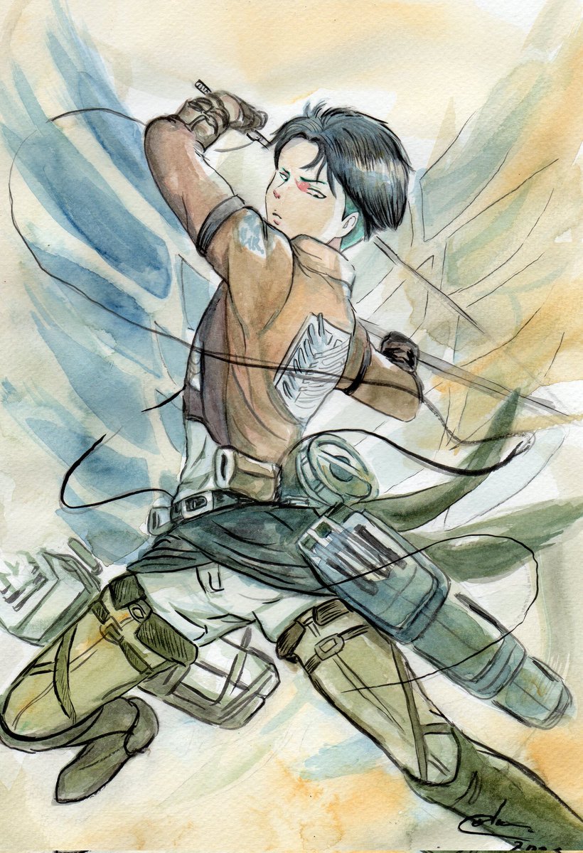 ArtOfNan1's tweet photo. LEVI - watercolor
#animegirl #animefanart #AttackOnTitan #attackontitanfanart  #pieckfinger #pokko #FANART #artwork #leviackerman #Levi #AttackonTitanFinalSeason #attackontitanmanga https://t.co/AxmdtoczS1